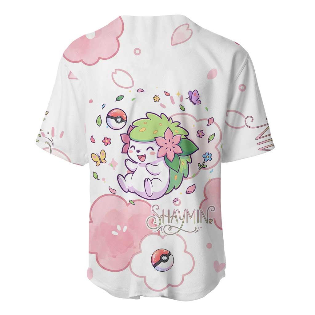 Shaymin Baseball Jersey Floral Pastel Blossom Art