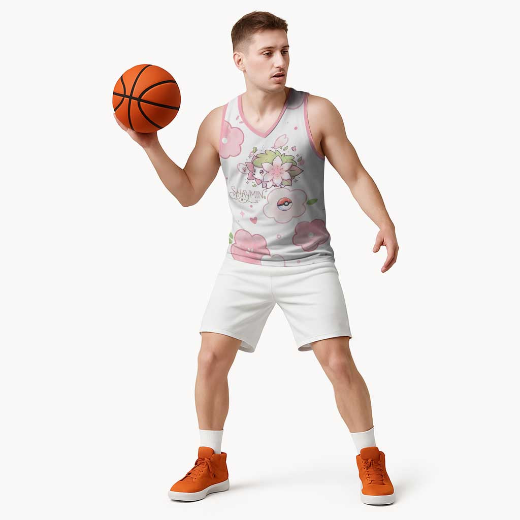 Shaymin Basketball Jersey Floral Pastel Blossom Art