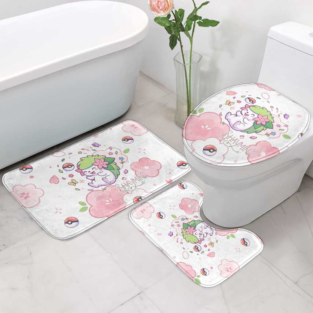 Shaymin Bathroom Set Floral Pastel Blossom Art