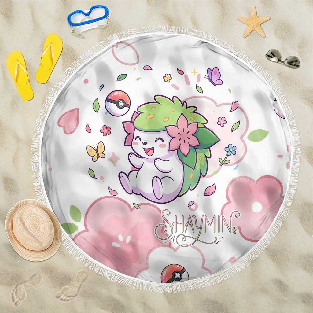 Shaymin Beach Blanket Floral Pastel Blossom Art