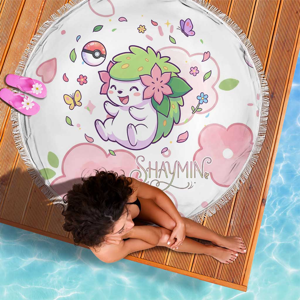 Shaymin Beach Blanket Floral Pastel Blossom Art