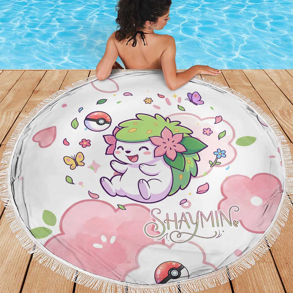 Shaymin Beach Blanket Floral Pastel Blossom Art