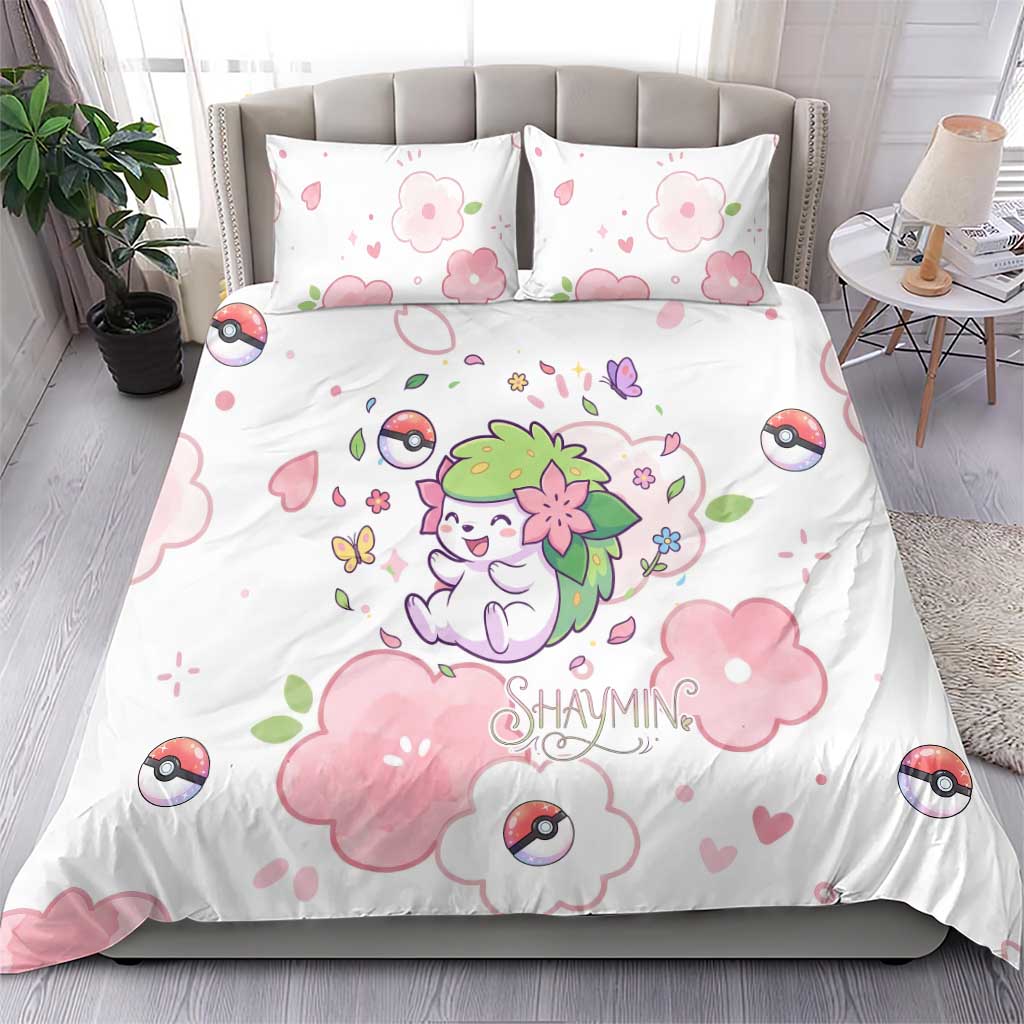 Shaymin Bedding Set Floral Pastel Blossom Art