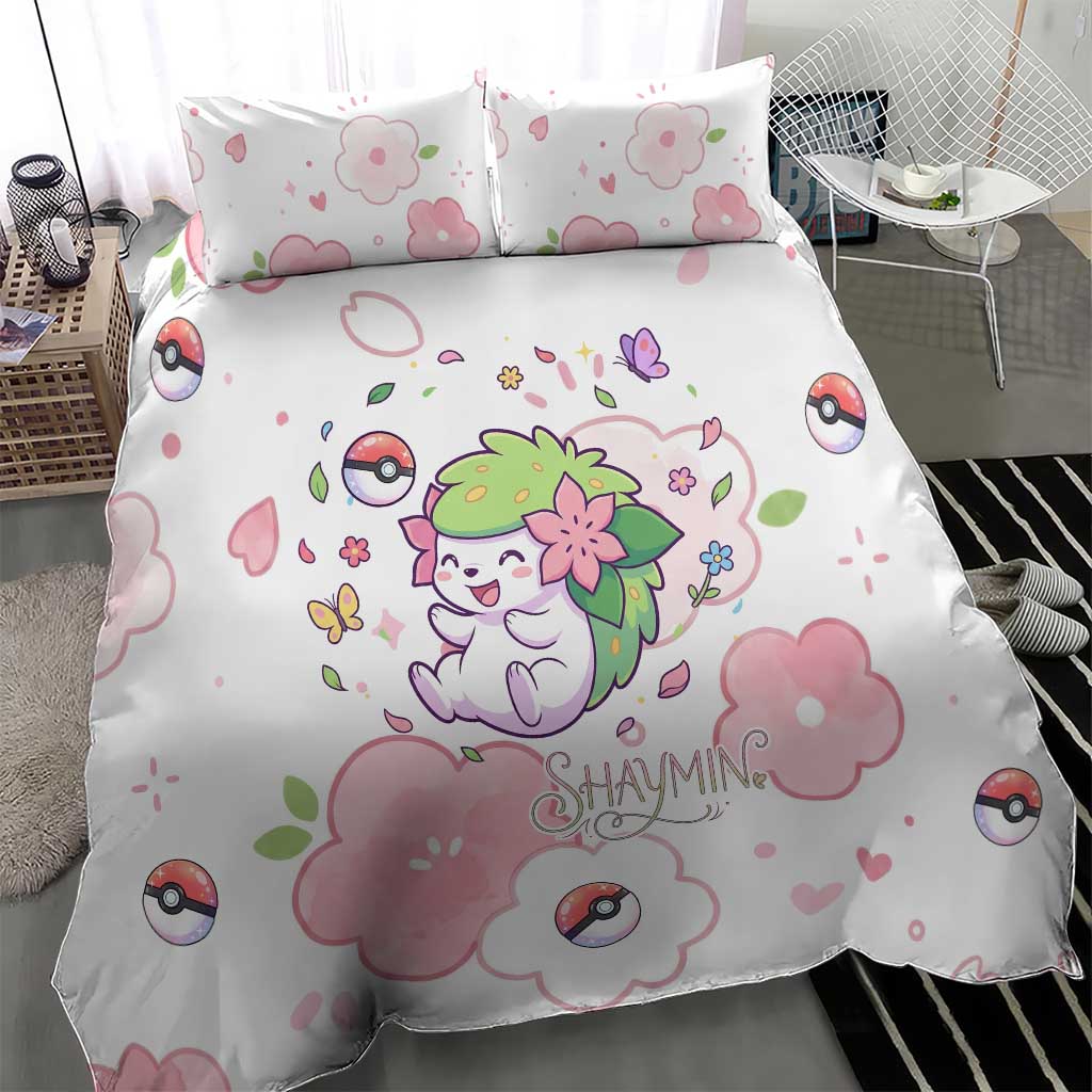 Shaymin Bedding Set Floral Pastel Blossom Art