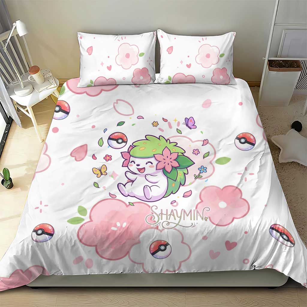 Shaymin Bedding Set Floral Pastel Blossom Art