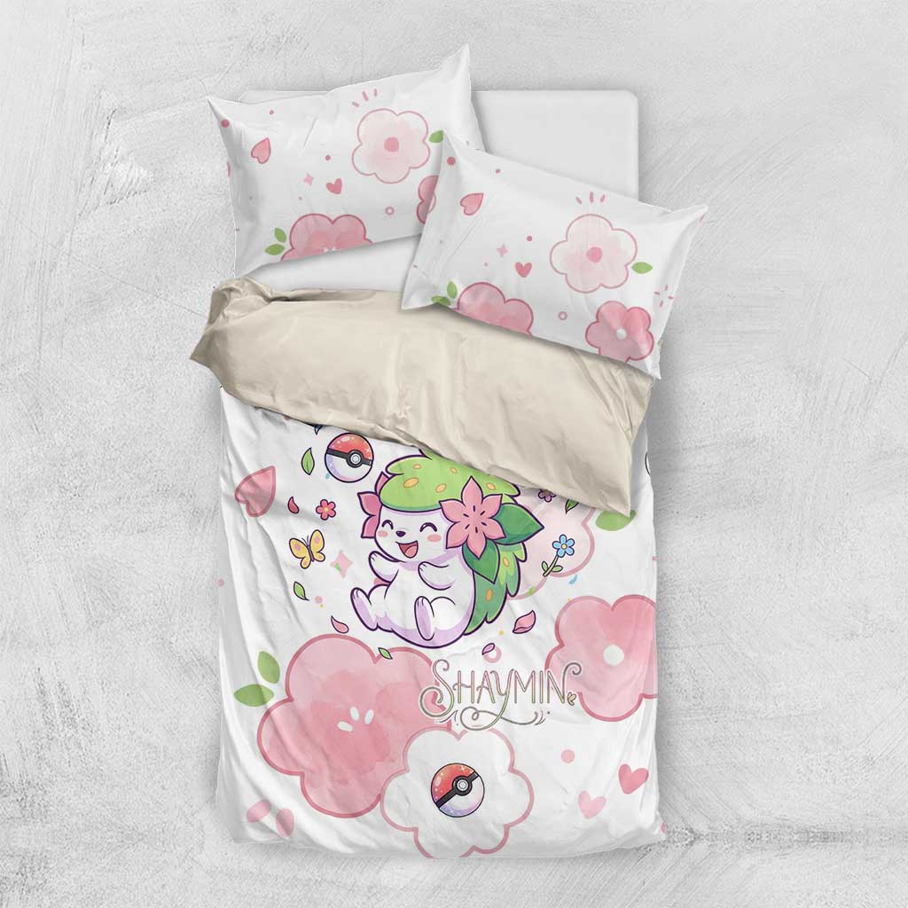 Shaymin Bedding Set Floral Pastel Blossom Art