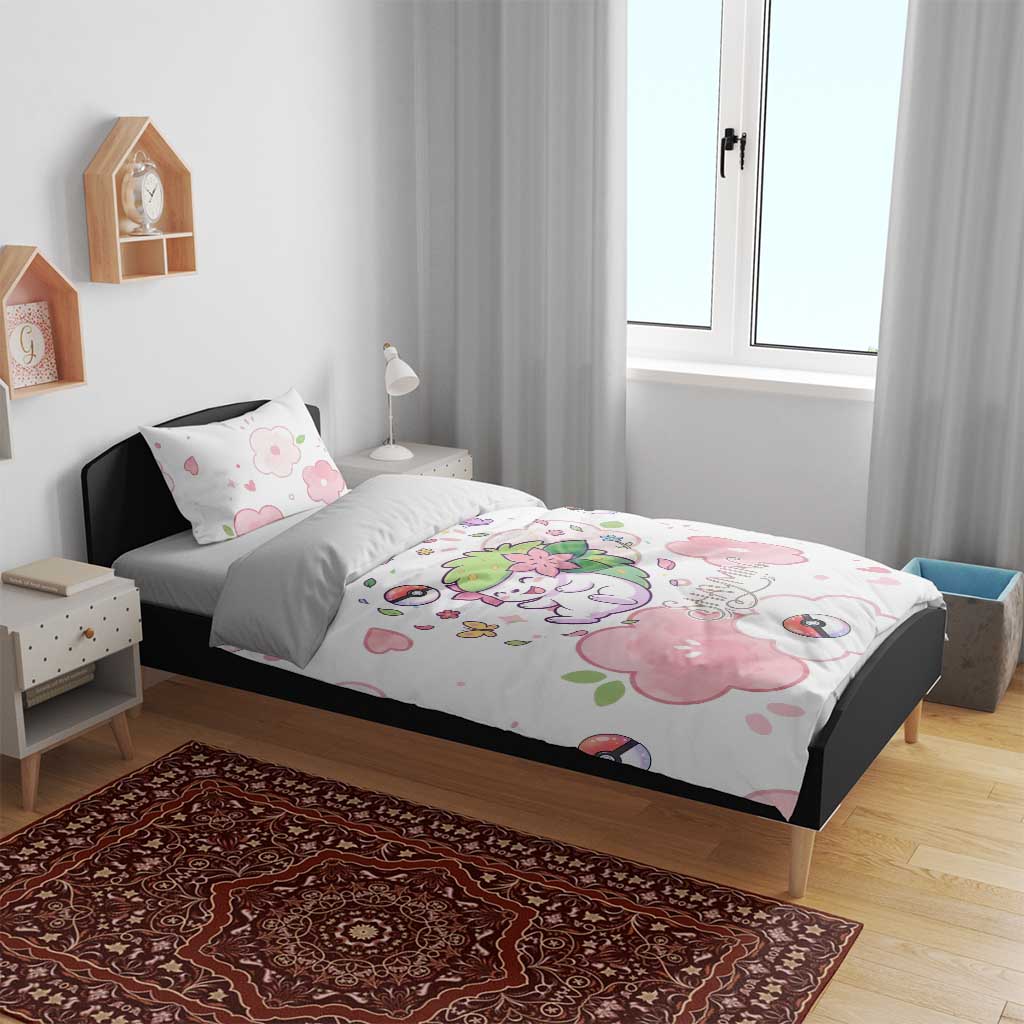 Shaymin Bedding Set Floral Pastel Blossom Art