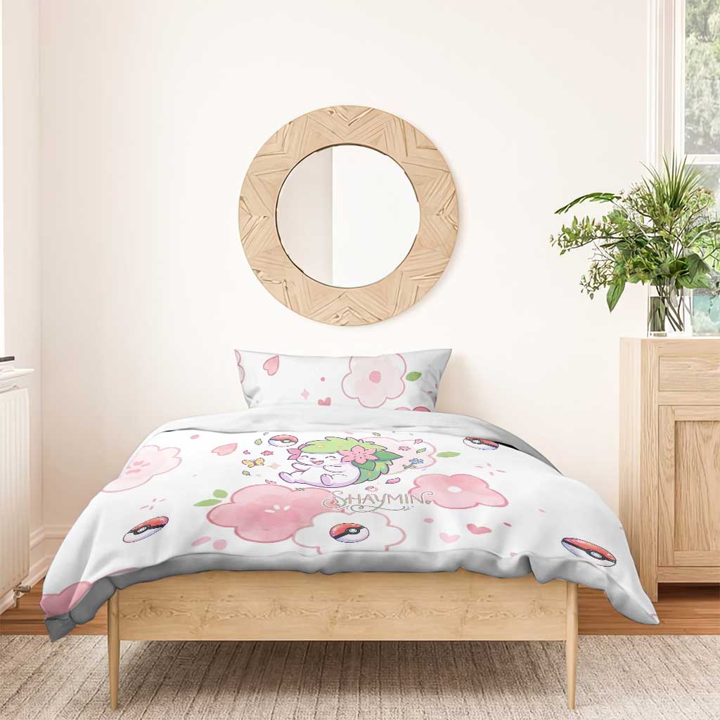 Shaymin Bedding Set Floral Pastel Blossom Art