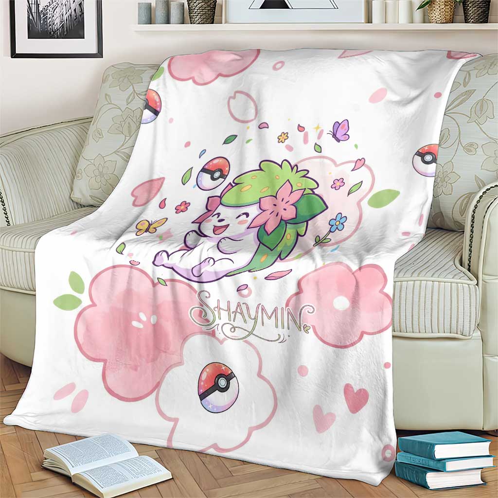 Shaymin Blanket Floral Pastel Blossom Art