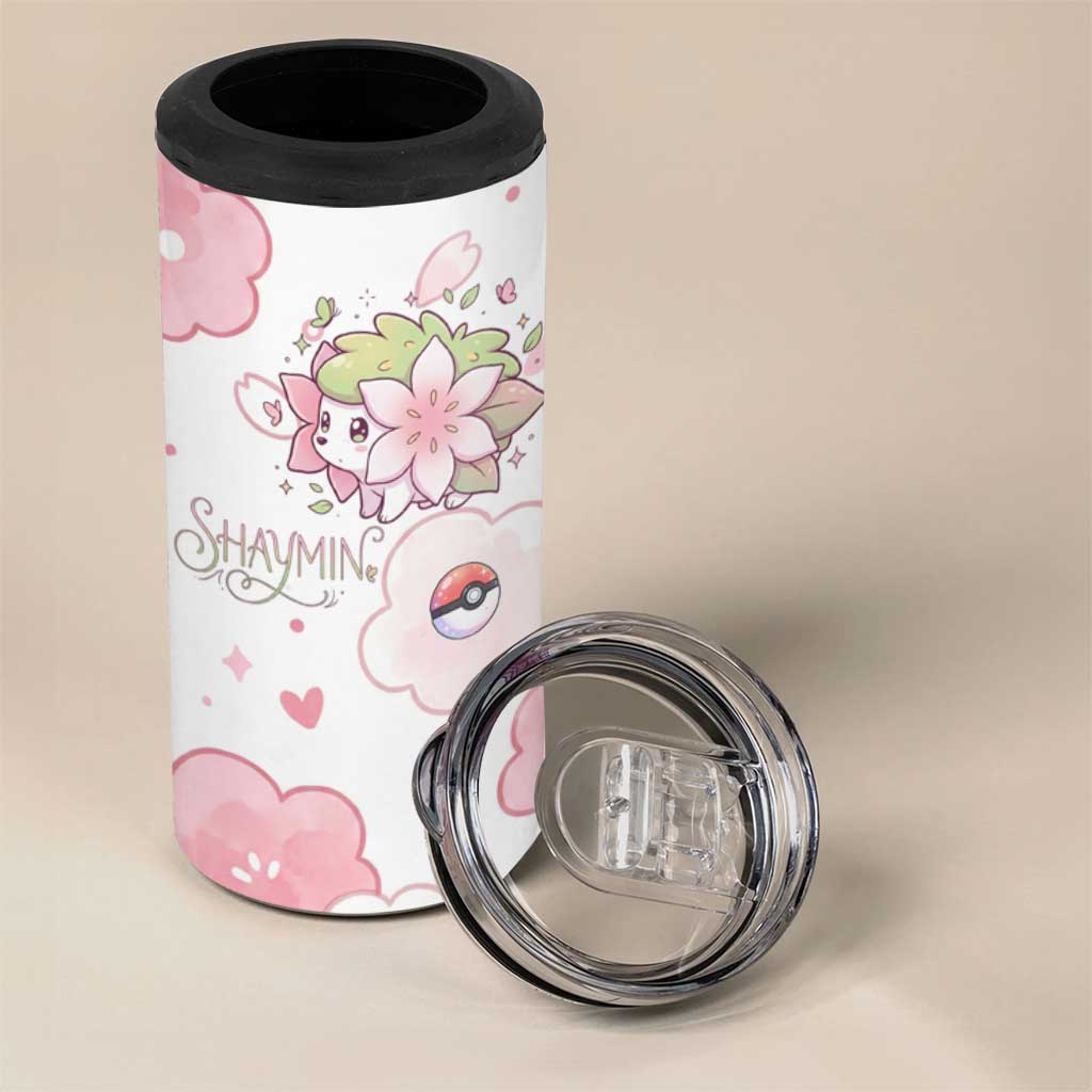 Shaymin 4 in 1 Can Cooler Tumbler Floral Pastel Blossom Art