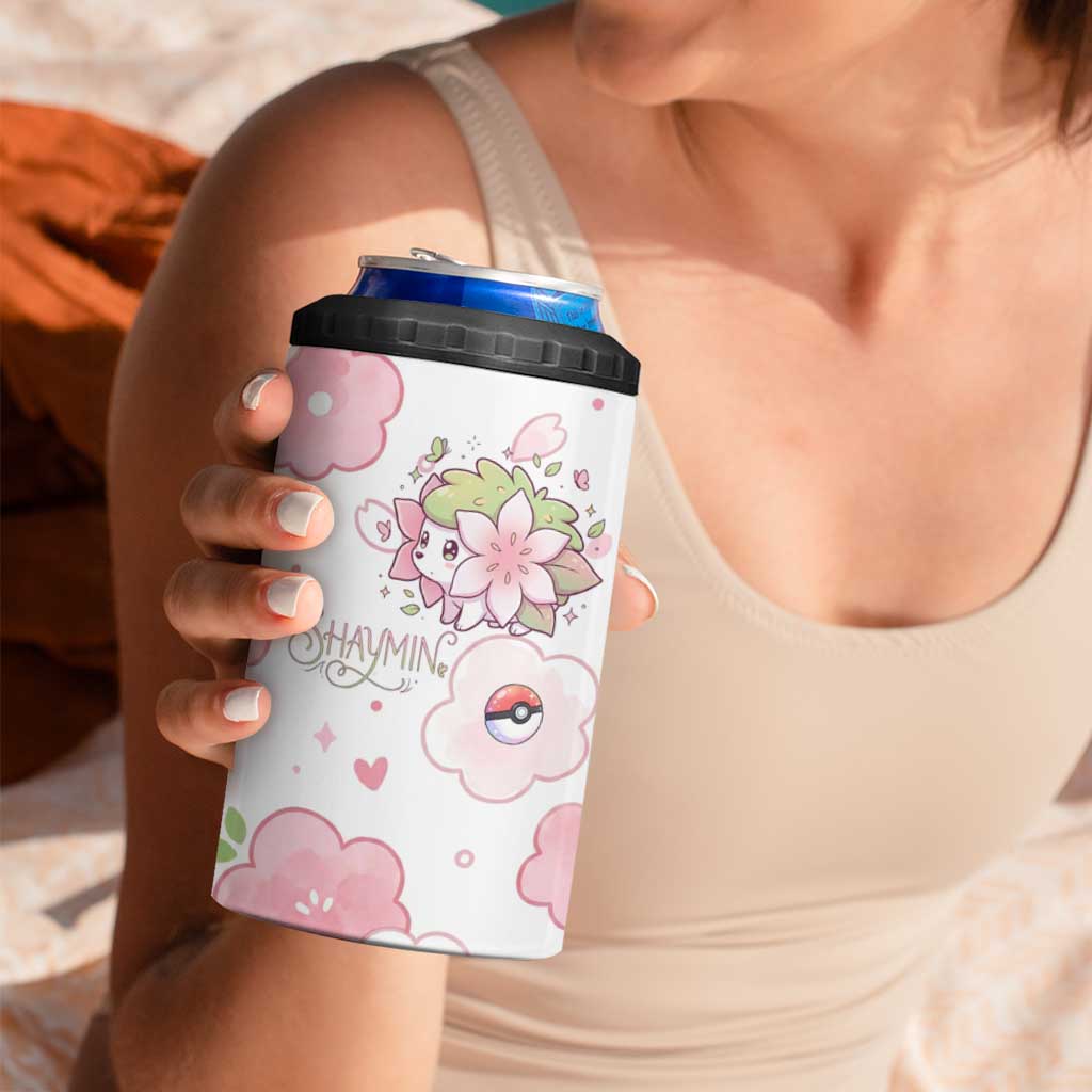 Shaymin 4 in 1 Can Cooler Tumbler Floral Pastel Blossom Art