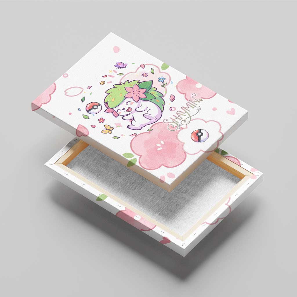 Shaymin Canvas Wall Art Floral Pastel Blossom Art