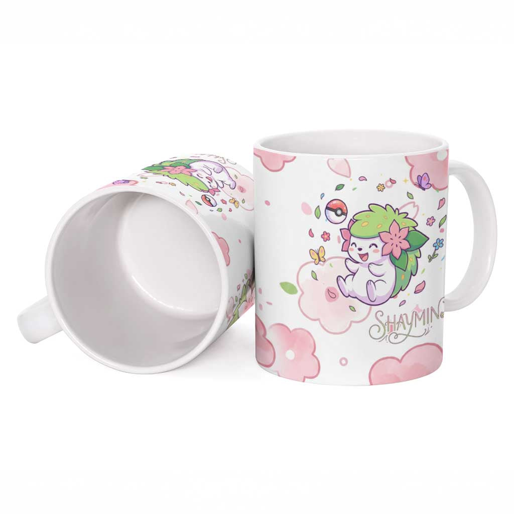 Shaymin Ceramic Mug Floral Pastel Blossom Art