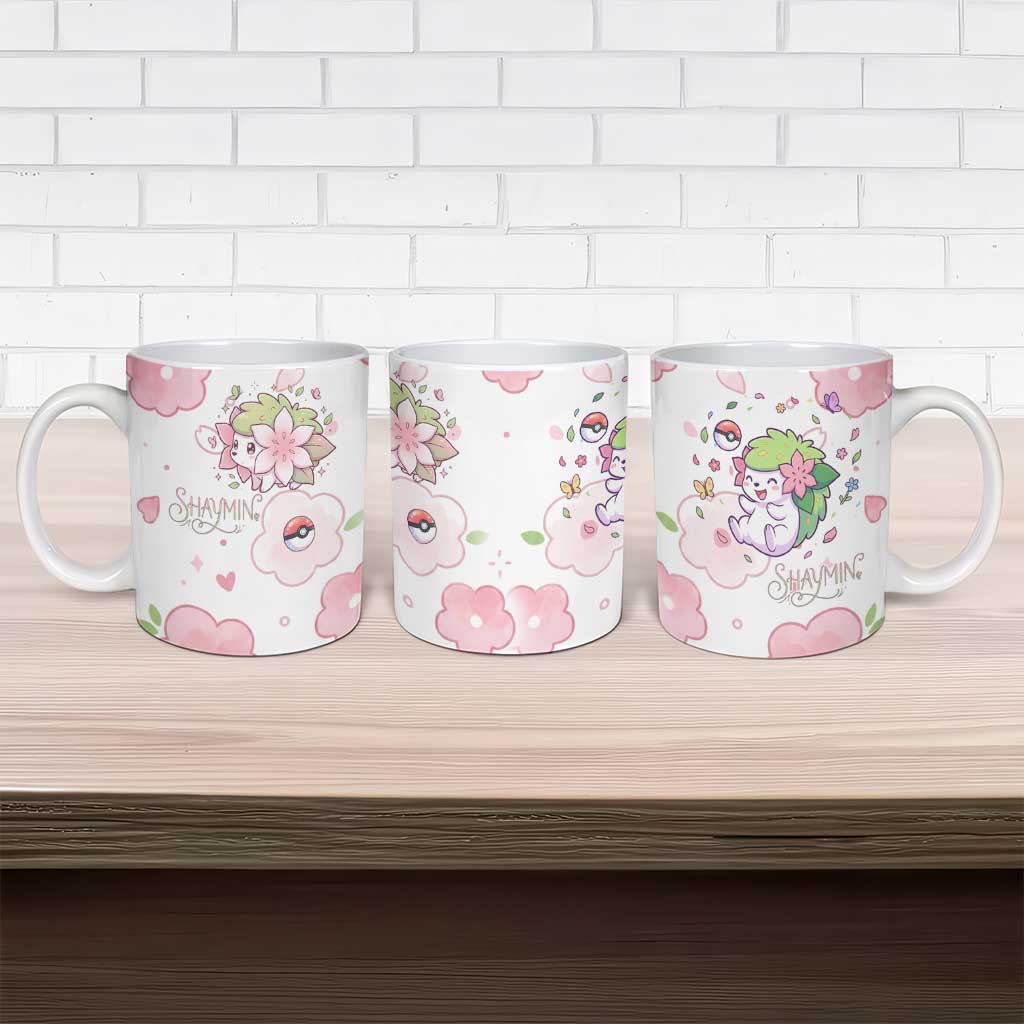 Shaymin Ceramic Mug Floral Pastel Blossom Art