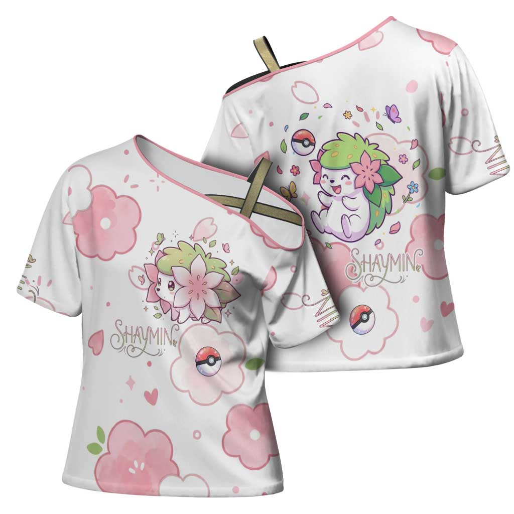 Shaymin Cross Shoulder Shirt Floral Pastel Blossom Art