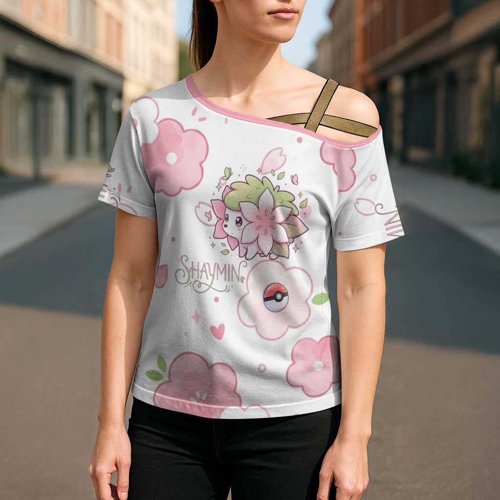 Shaymin Cross Shoulder Shirt Floral Pastel Blossom Art