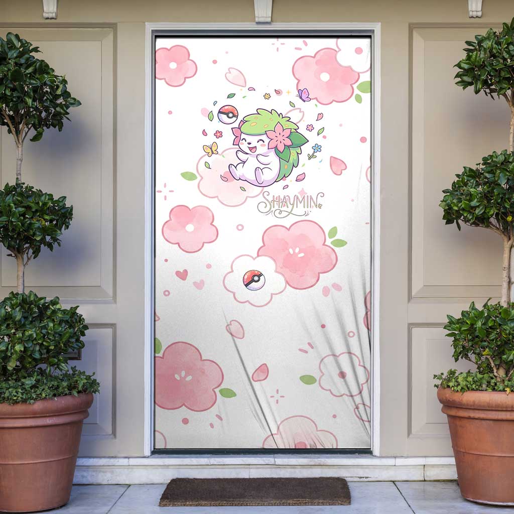 Shaymin Door Cover Floral Pastel Blossom Art