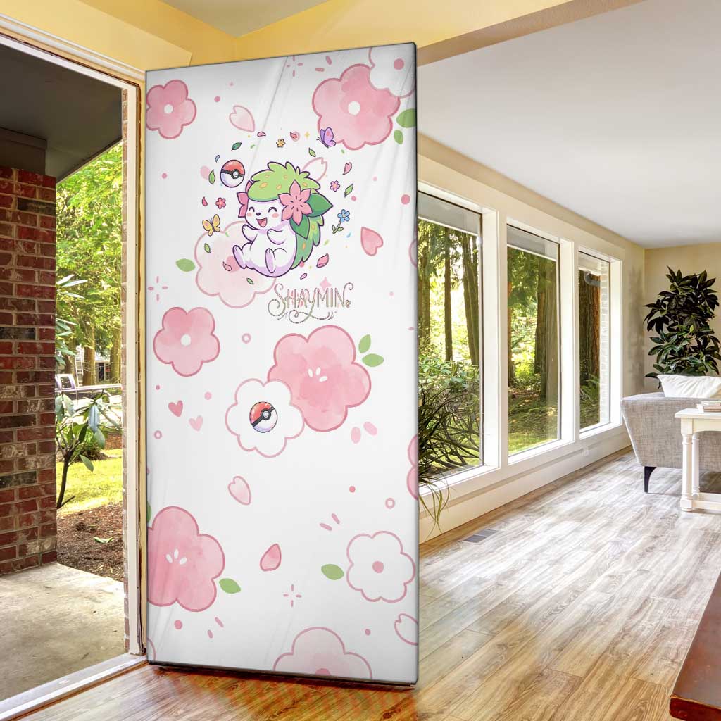 Shaymin Door Cover Floral Pastel Blossom Art