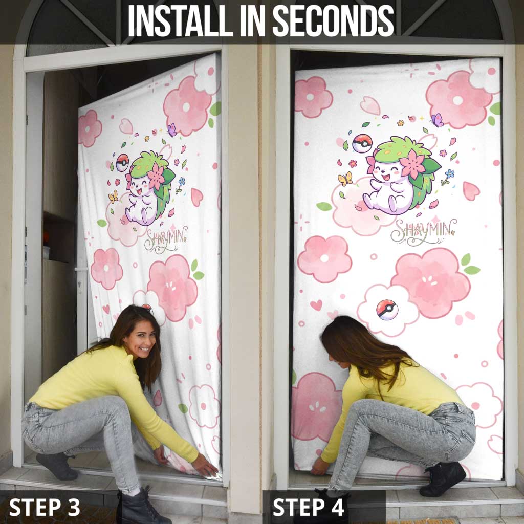 Shaymin Door Cover Floral Pastel Blossom Art