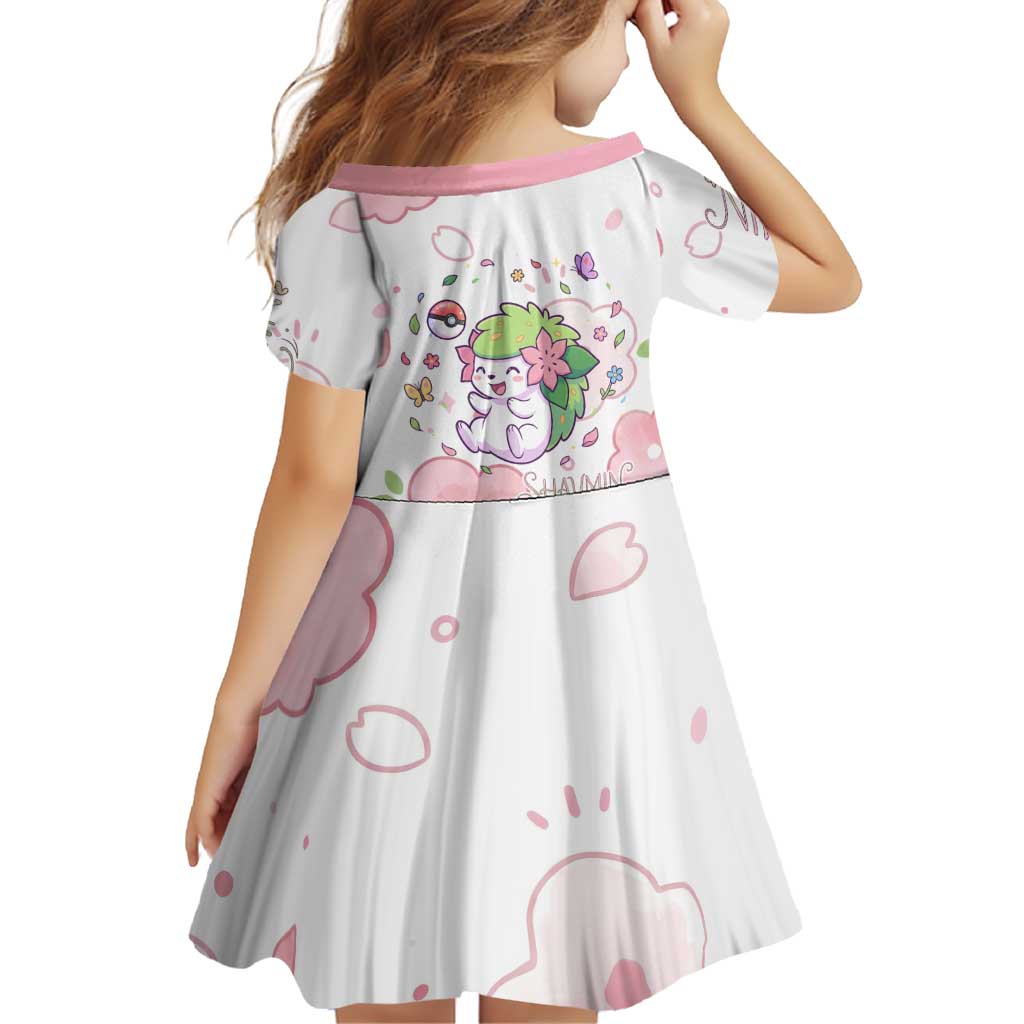 Shaymin Family Matching Long Sleeve Bodycon Dress and Hawaiian Shirt Floral Pastel Blossom Art