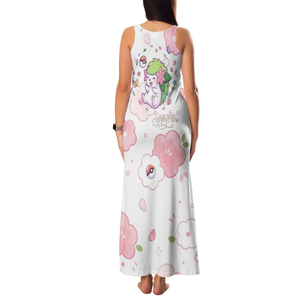 Shaymin Family Matching Tank Maxi Dress and Hawaiian Shirt Floral Pastel Blossom Art