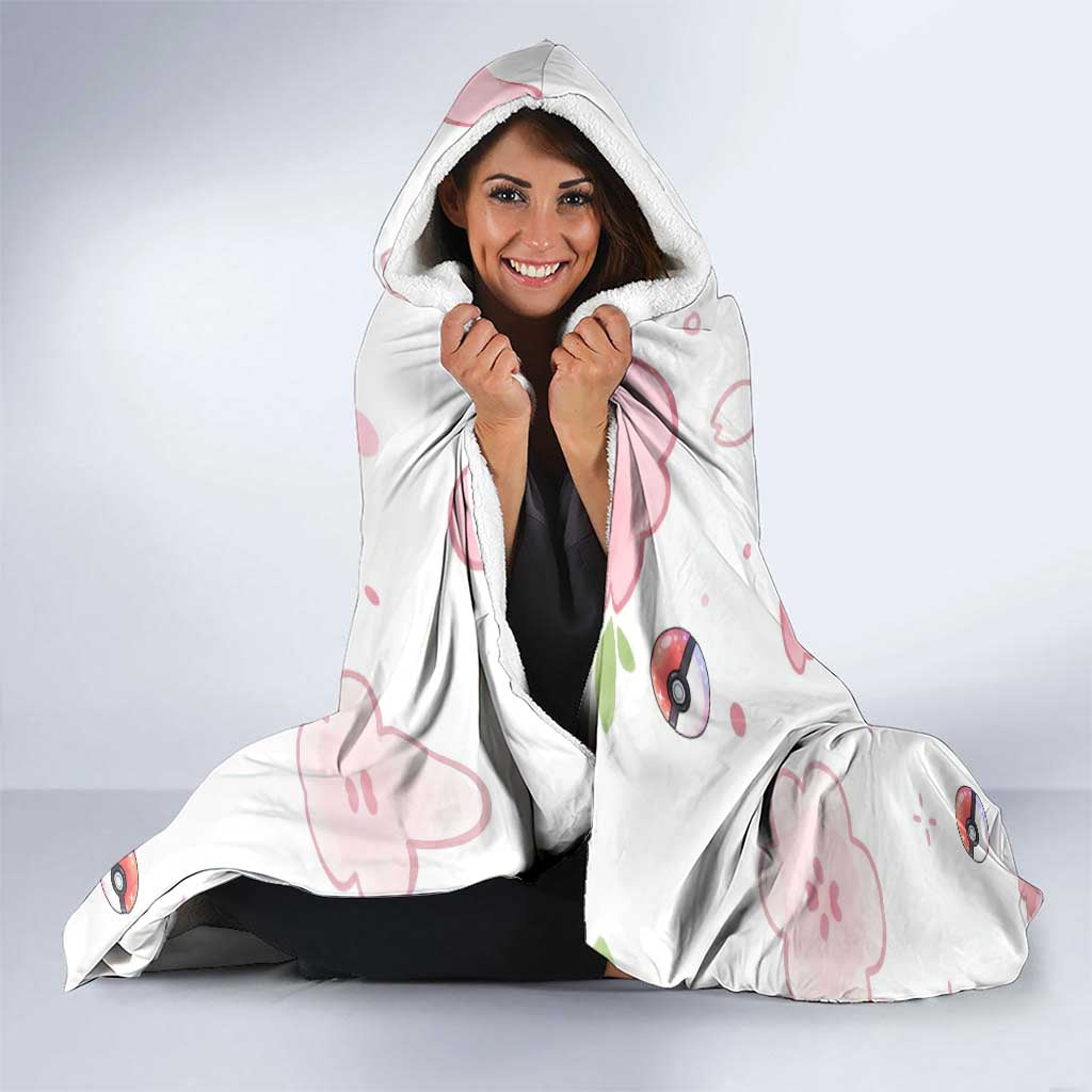 Shaymin Hooded Blanket Floral Pastel Blossom Art