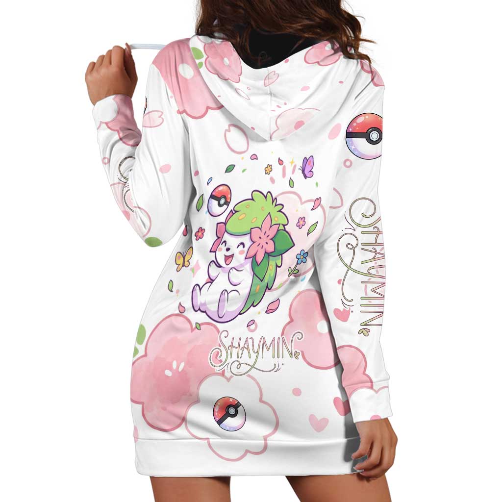 Shaymin Hoodie Dress Floral Pastel Blossom Art