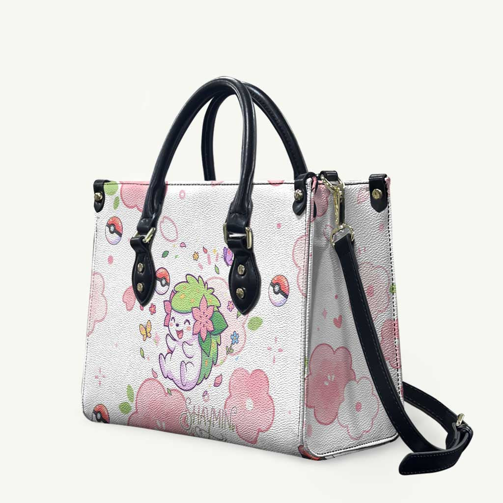 Shaymin Leather Bag Floral Pastel Blossom Art