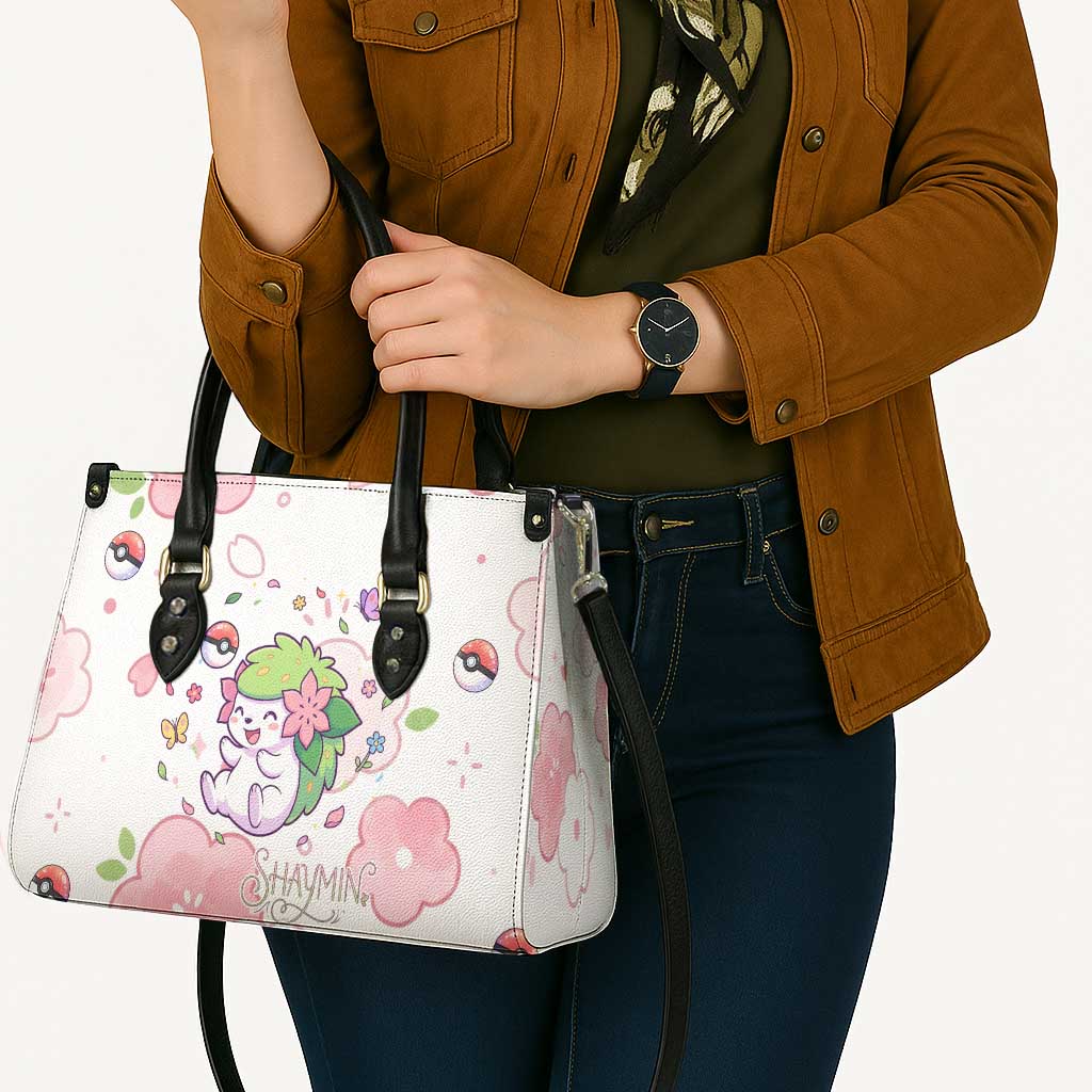 Shaymin Leather Bag Floral Pastel Blossom Art