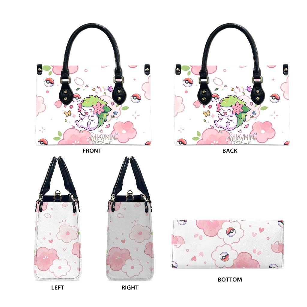 Shaymin Leather Bag Floral Pastel Blossom Art