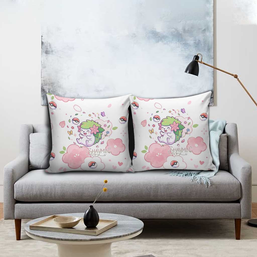 Shaymin Pillow Cover Floral Pastel Blossom Art