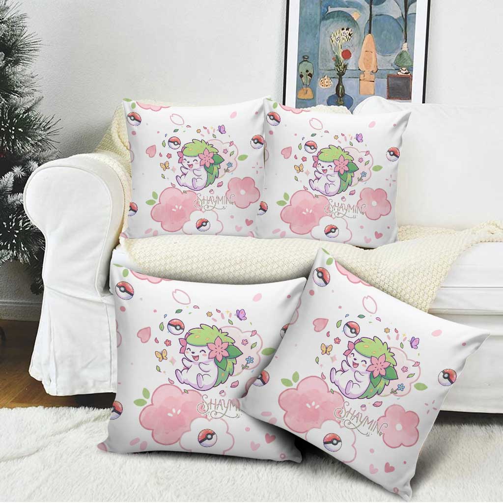 Shaymin Pillow Cover Floral Pastel Blossom Art