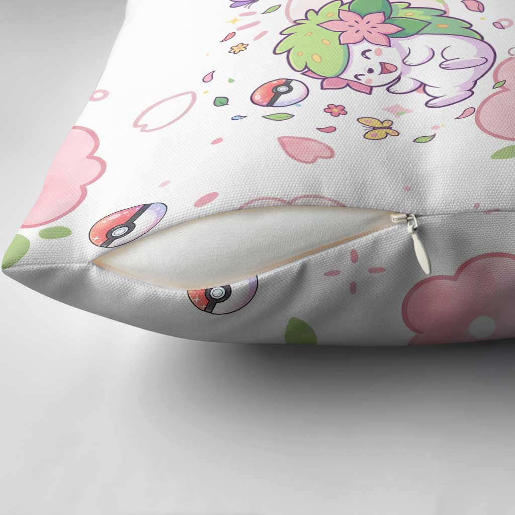 Shaymin Pillow Cover Floral Pastel Blossom Art