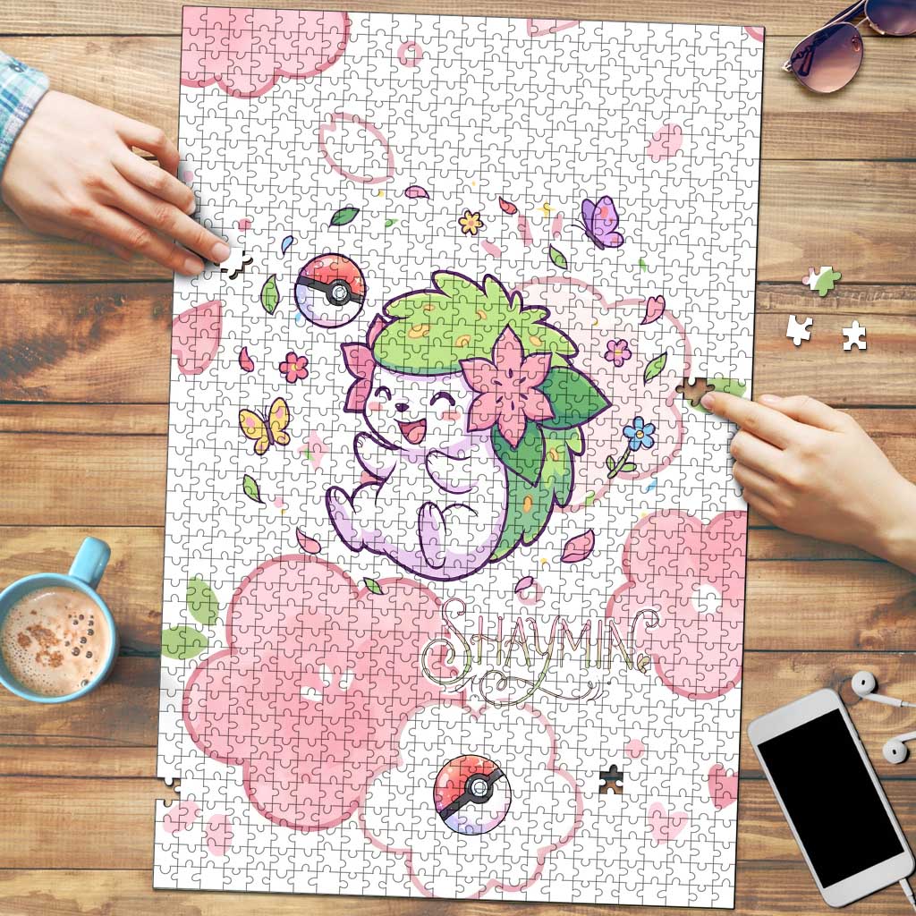 Shaymin Puzzle Floral Pastel Blossom Art
