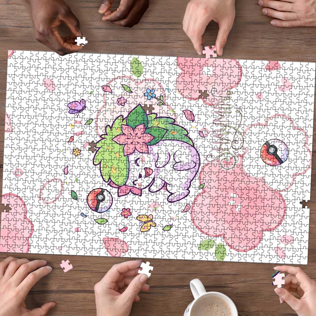 Shaymin Puzzle Floral Pastel Blossom Art