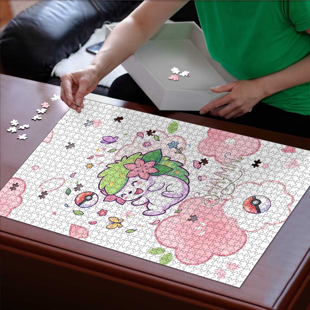 Shaymin Puzzle Floral Pastel Blossom Art
