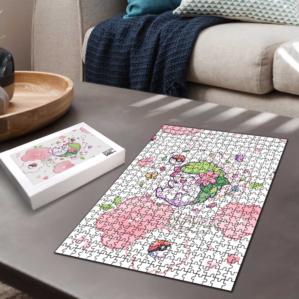 Shaymin Puzzle Floral Pastel Blossom Art