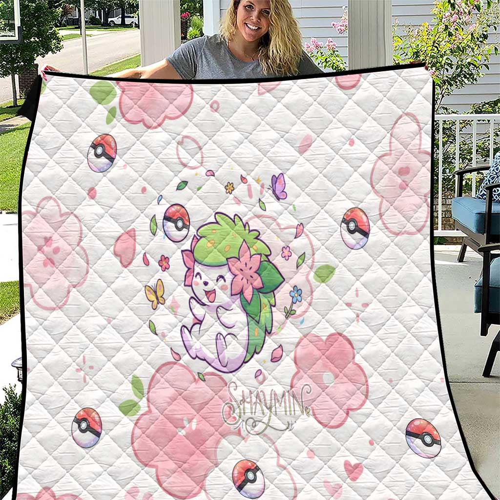 Shaymin Quilt Floral Pastel Blossom Art
