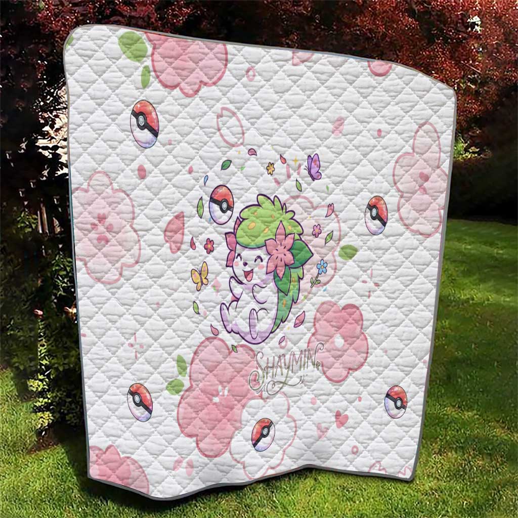 Shaymin Quilt Floral Pastel Blossom Art
