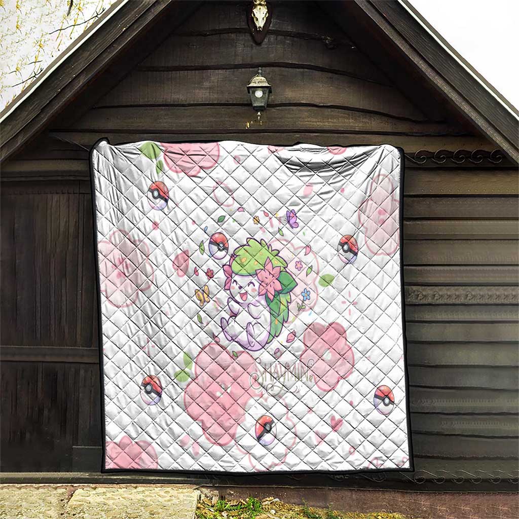 Shaymin Quilt Floral Pastel Blossom Art
