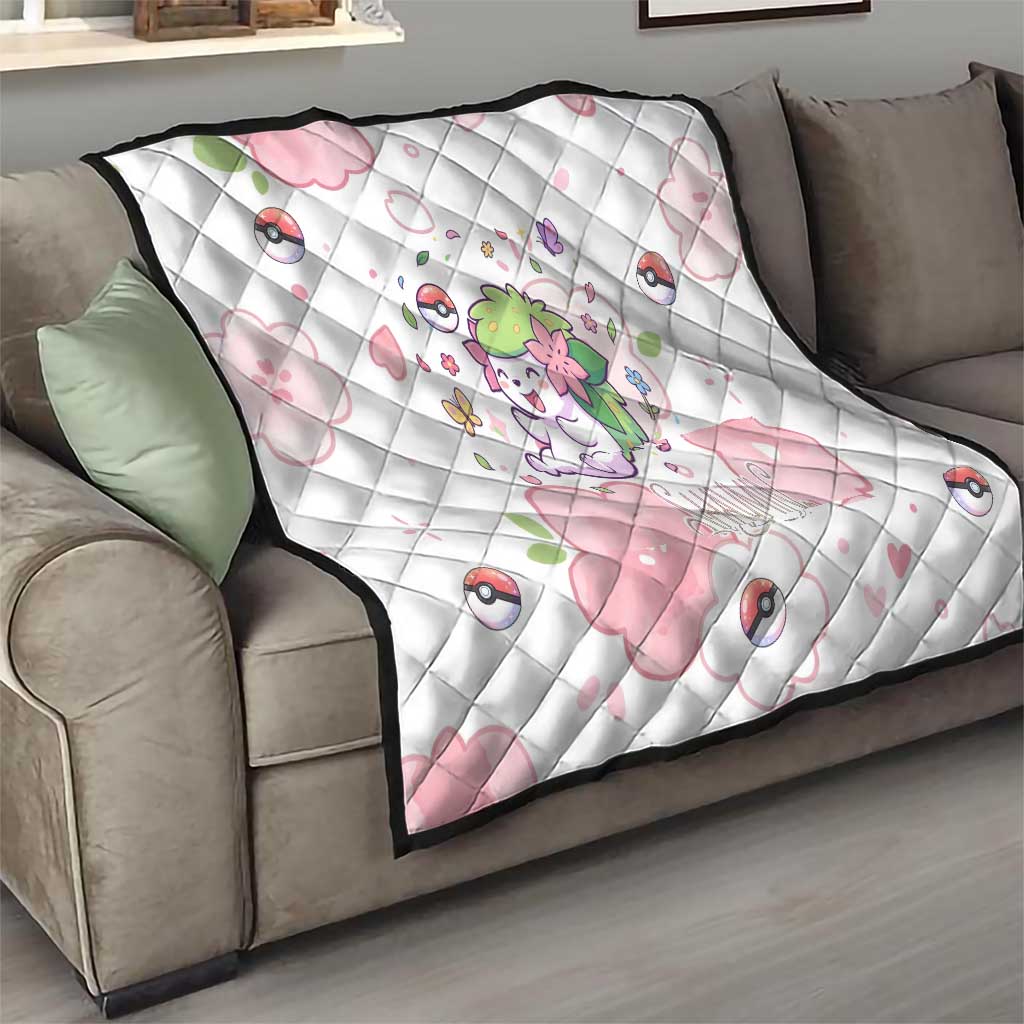 Shaymin Quilt Floral Pastel Blossom Art