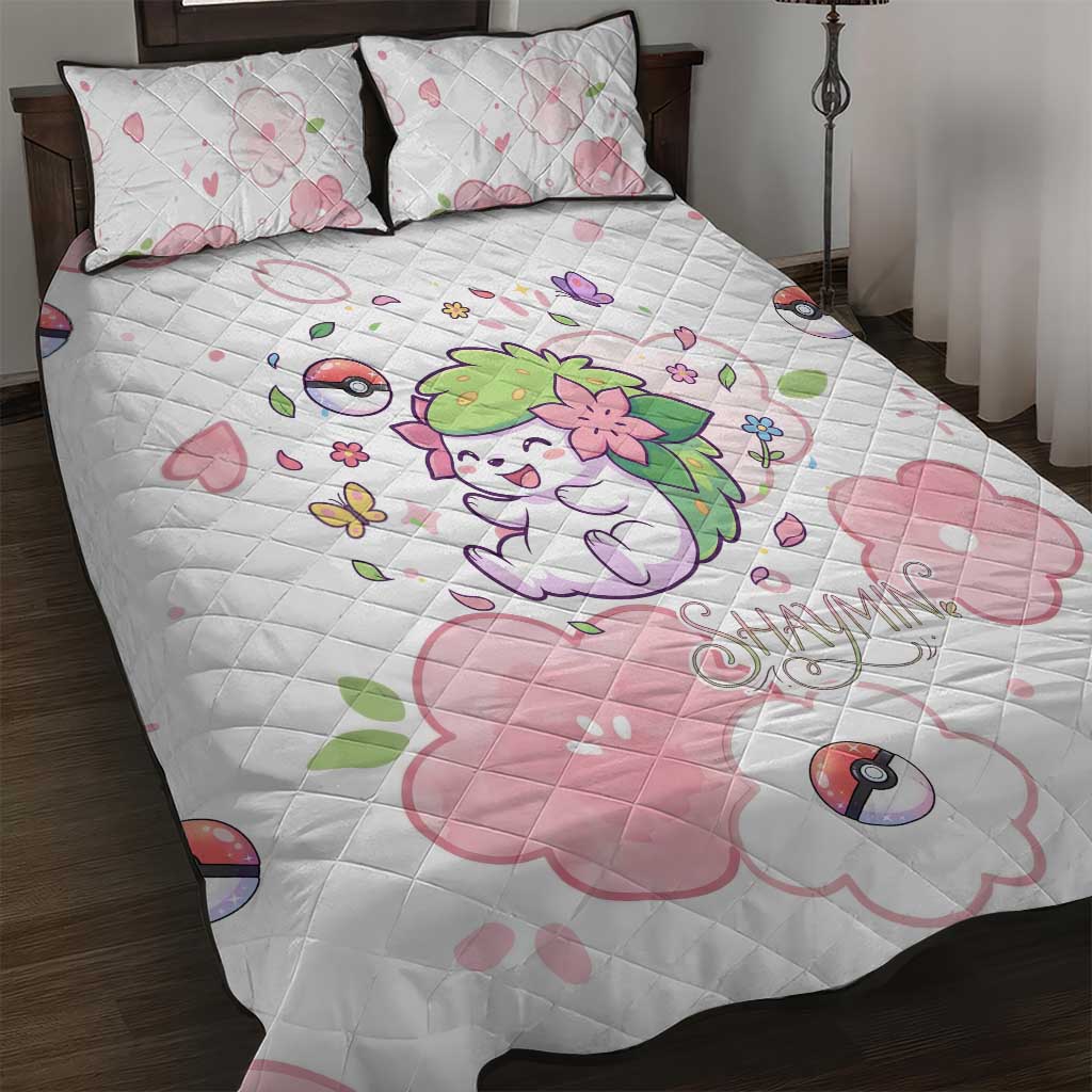 Shaymin Quilt Bed Set Floral Pastel Blossom Art