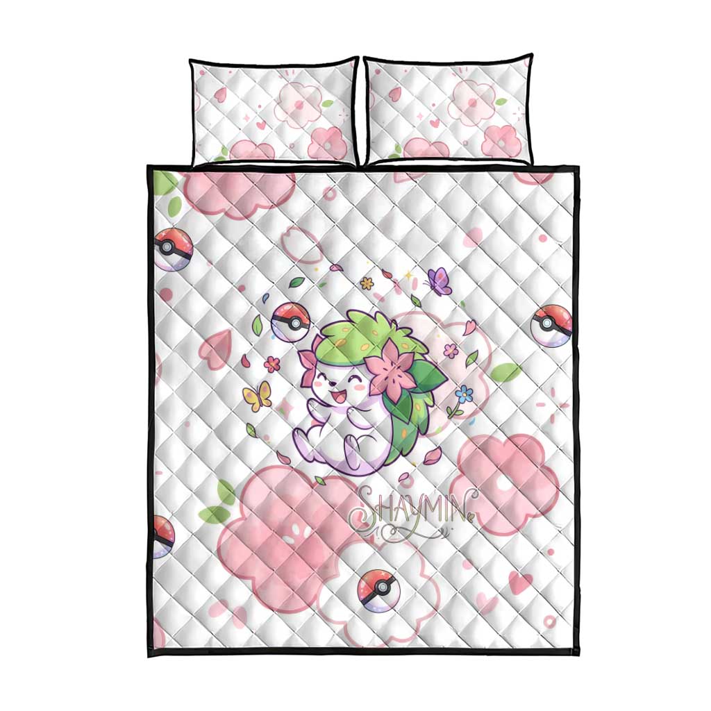 Shaymin Quilt Bed Set Floral Pastel Blossom Art