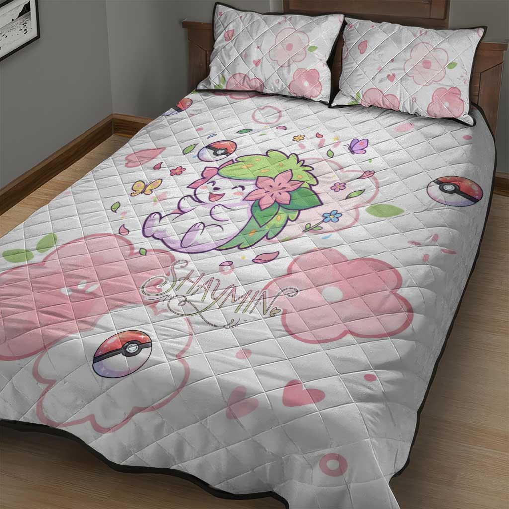 Shaymin Quilt Bed Set Floral Pastel Blossom Art