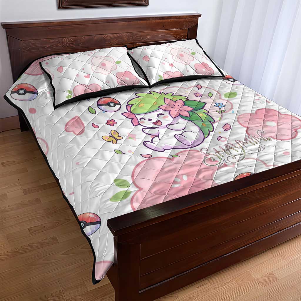 Shaymin Quilt Bed Set Floral Pastel Blossom Art