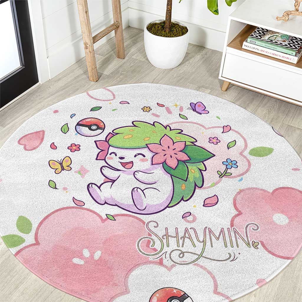 Shaymin Round Carpet Floral Pastel Blossom Art