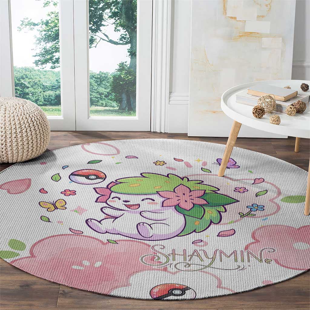 Shaymin Round Carpet Floral Pastel Blossom Art