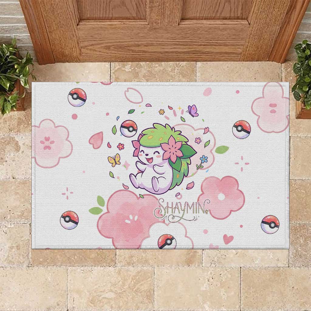 Shaymin Rubber Doormat Floral Pastel Blossom Art