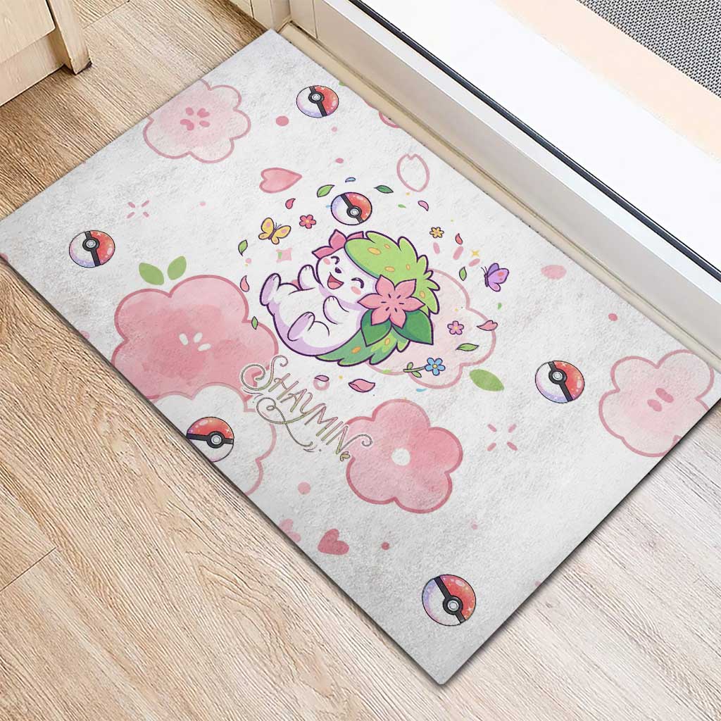 Shaymin Rubber Doormat Floral Pastel Blossom Art