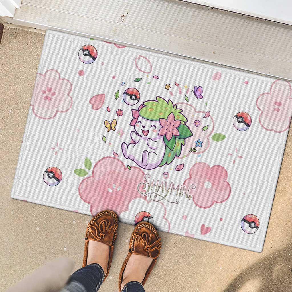 Shaymin Rubber Doormat Floral Pastel Blossom Art